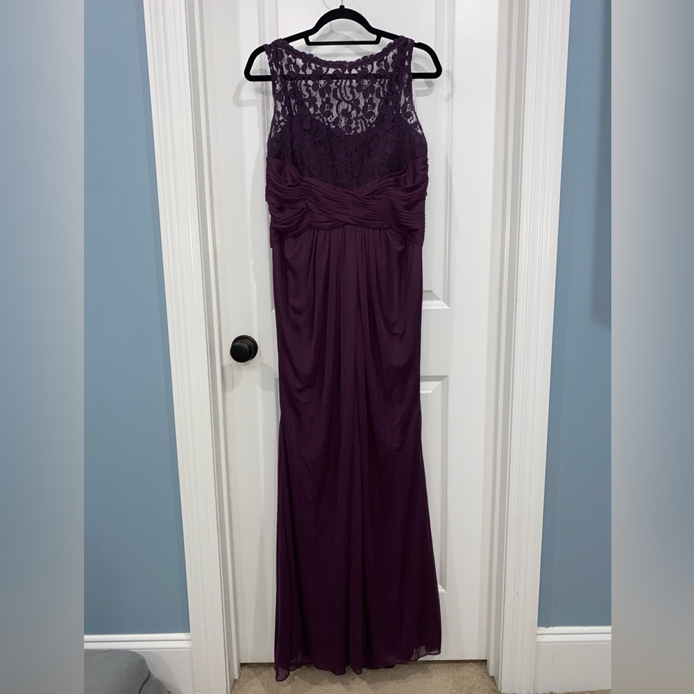 Purple floor length dress